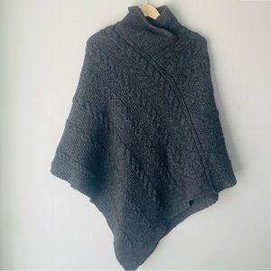 Aran Crafts Wool Cape Poncho